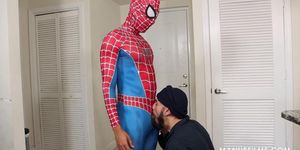 Spiderman fucks the Burgler at ManUpFilms