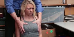 Blonde teen cauight on CCTV and got fucked doggystyle