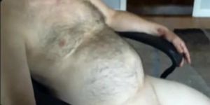 handsome hairy dad jerking off