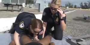 Two very naughty police officers fun with a rough cock