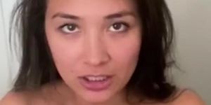 Asian Wife With Big Boobs Got Facial