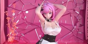 MMD Honkai Elysia Take A Hike Maid Striptease