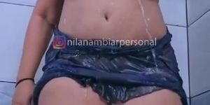 Nila Nambiar Blue Dress Tase And Shower