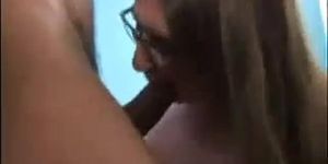 Hairy huge boobs four eyed Julie accepts a cock in her ass