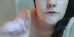BBW plays massive boobs live adult webcam