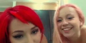 Two Hot Emo Lesbians Play On Webcam