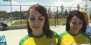 Sexy Soccer Players gets their pussy fucked rough