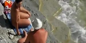 Blowjob and fuck by the water
