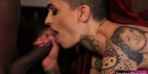 Tattooed emo chick Leigh Raven pounded by pervert dude