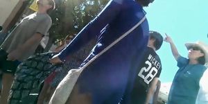 Fine ass woman filmed by guy in random outdoor scenes