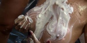 BANG.com - Sensual Jane Massages Sweet Cream on Louise Davis's Butt and Slit