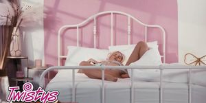 Insane sex scene with a masturbating blonde and her roomie
