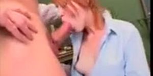 teen redhead fucks her boss