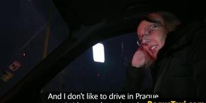 Pickedup eurobabe blows driver before bang