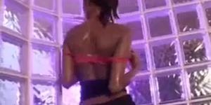 Sexy ebony girl janet striptease
