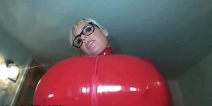 Exclusive Video  Come Here Now My Boy I Know You Like My Huge Tits in Latex if You Like the Video You Can Give a Small