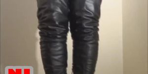 Leather Catsuit Boot Screw