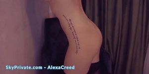 (HOT WAX PLAY) Alexa Creed Drips Hot Wax on Her Naked Body While Fingering Herself to Orgasm