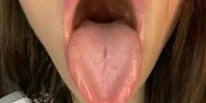 Hot Mouth Girl Spitty Tongue Tease
