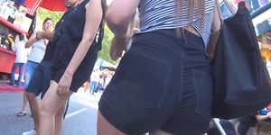 big ass teen black shorts