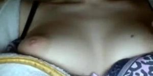 Webcam Girl Playing With Her Boobs