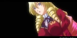 Cute big titted hentai slave in ropes submitted to sexual torture