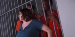 Busty Maggie Green Has Interracial Threesome In Jail