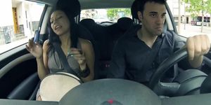 Lara Tinelli Squirts in the passenger car