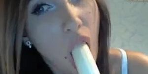 Russian Webcam Girl With Banana