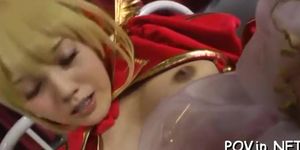 Exquisite blonde nipponese diva gets pounded