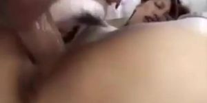 Asian Blowjob and Creampie On The Bed