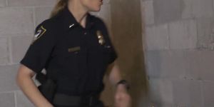 Black soldier with massive cock fucking rough two female cops