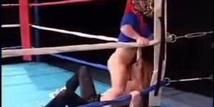 Bad Tempered Midget Wrestler Fucks Female Referee in The Ring
