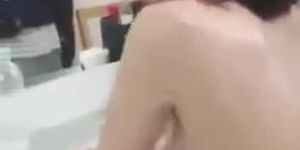 Fucking while getting her hair make up done - Who is she?