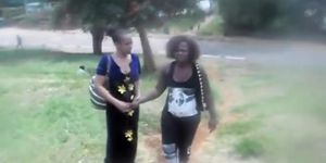 Delicious african lesbians exploring each other while no one is watching