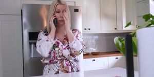 Frustrated lad gets to drill the busty blonde stepmom