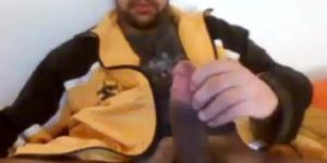 Sexy Str8 Danish Monstercock cums on a paper towel