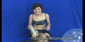 Girl Bouncing on a Balloon