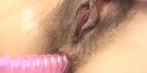 Asian holes stuffing with dildoes and cocks