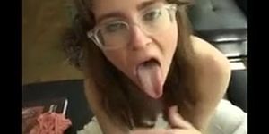 Cute girl Glasses fucking