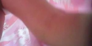 This pink skirt makes voyeur horny and interester in her ass