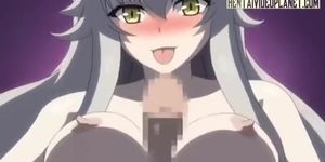 Anime Girl Gives A Tit Job And A Blowjob
