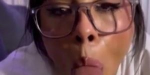 Teen Latina Deepthroat Blowjob and Facial