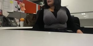 SEXY LIGHT SKIN BLACK GYSAL FEET IN THE OFFICE