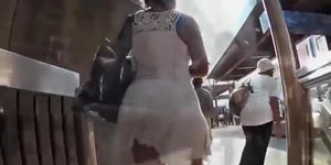 Hot butt in dress that is white
