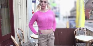 Pissing Myself Waiting for the Train! Cheeky Chessie Kay for UK-Flashers