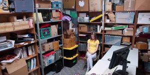 Jizz face teen shoplifter