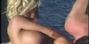 Farrah (Joy Marquart) gets fucked by the water in Babewatch 5