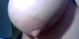 Squirting Out Milk Close Up