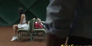 Busty eurobabe assfucked after tennis